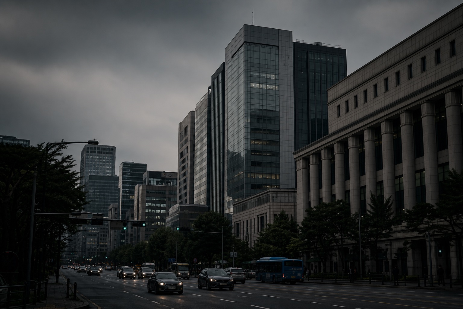 법률사무소 템플릿용 서울 전통 건축 배경